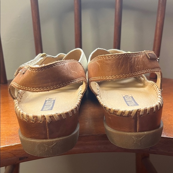 NWOT Pikolinos Cadaqués Leather Tan and White Sandal Size 37 - Picture 6 of 15